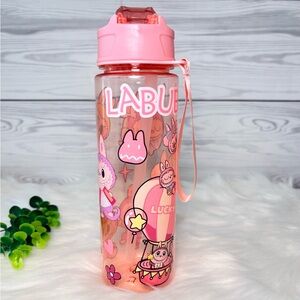 Pink Monster Character Water Bottle